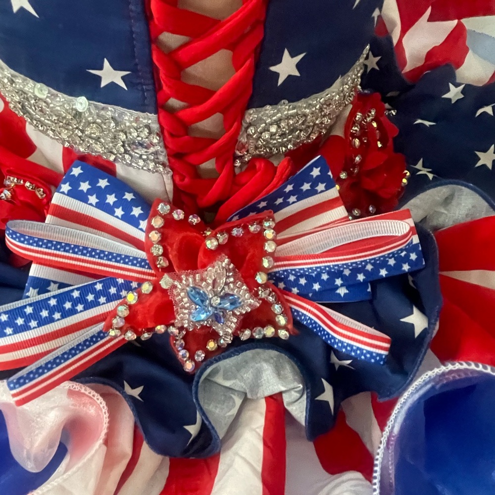 Patriotic Star-Spangled girl national pageant cupcake dress - Picture 6 of 8